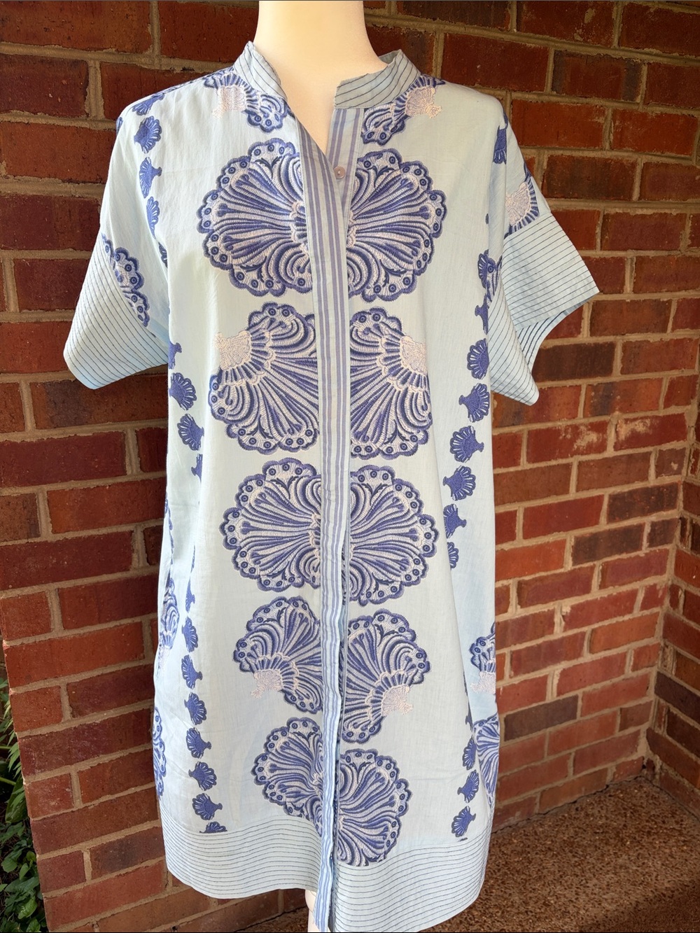 Light Blue  Short-Sleeve dress
